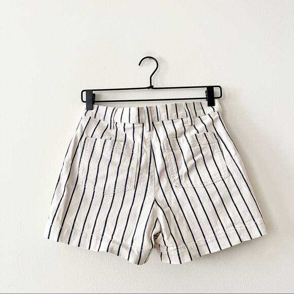 Madewell Emmett Button-Front Shorts in Stripe - Picture 5 of 8